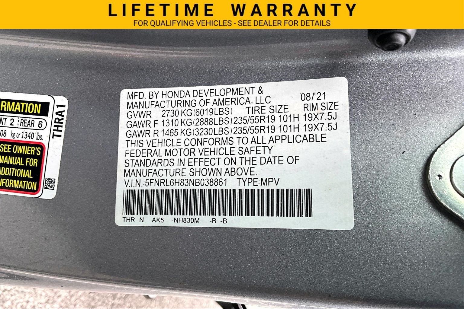 2022 Honda Odyssey Touring