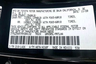 2021 Toyota Tacoma 4WD Limited