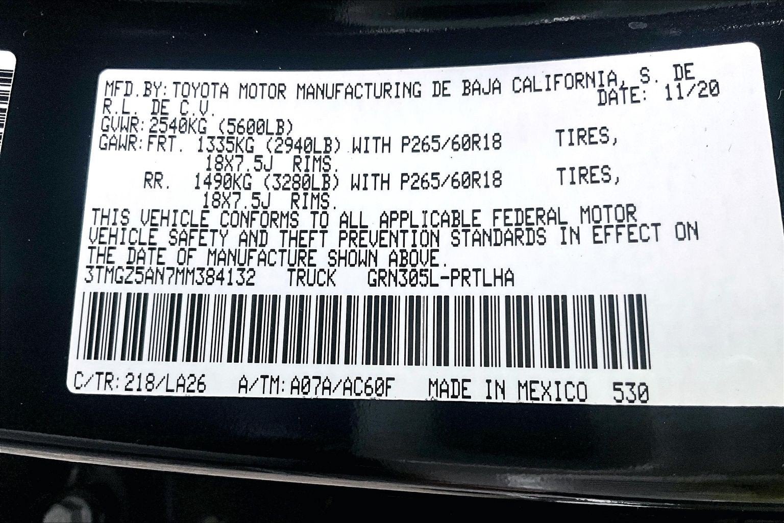 2021 Toyota Tacoma 4WD Limited