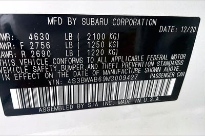 2021 Subaru Legacy 2.5