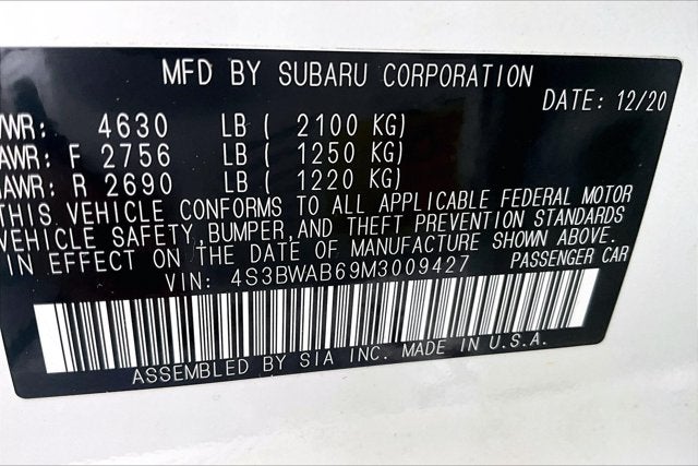 2021 Subaru Legacy 2.5