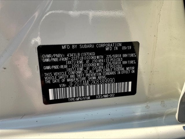 2019 Subaru Crosstrek 2.0i Limited