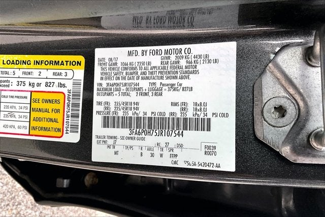2018 Ford Fusion SE