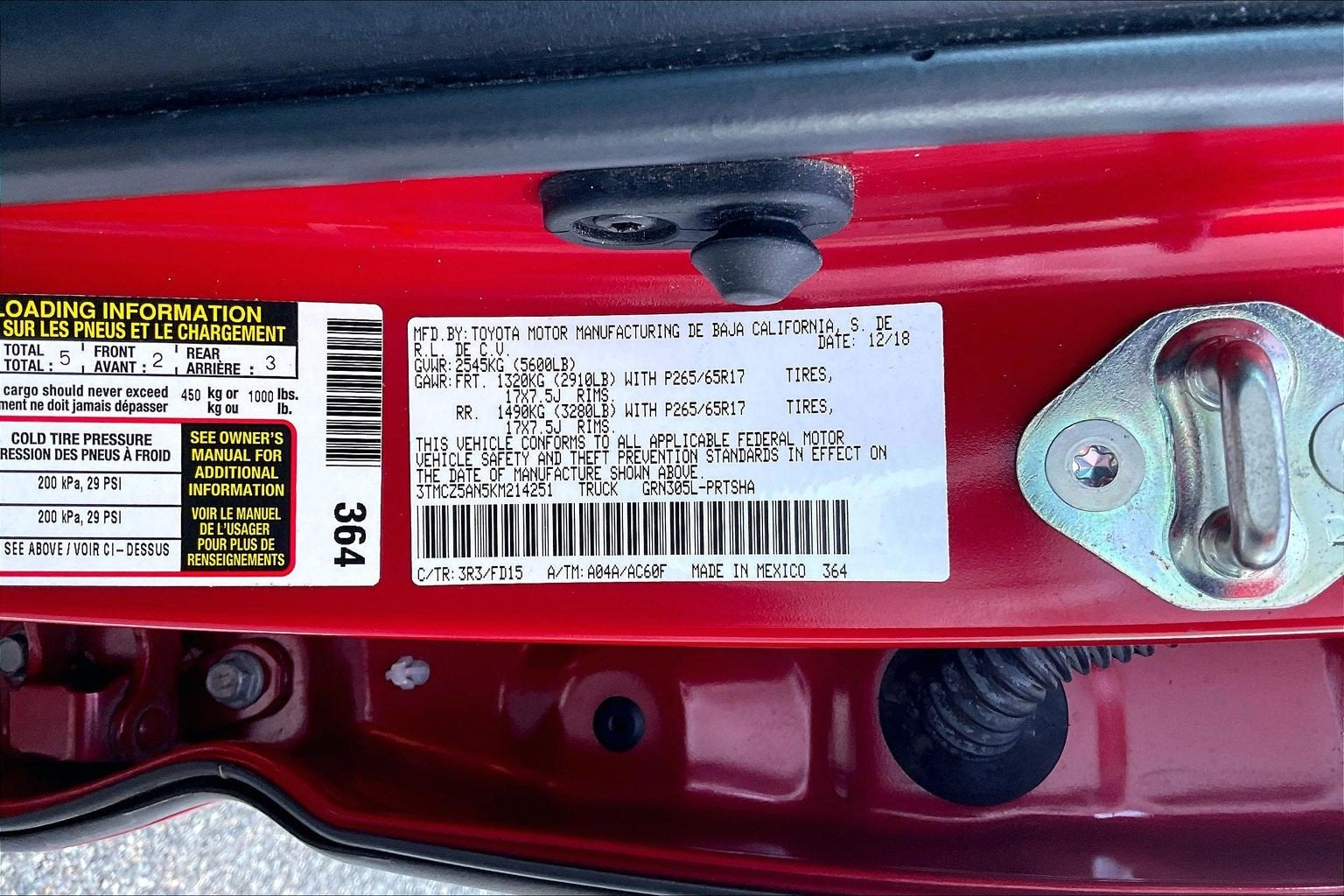 2019 Toyota Tacoma 4WD TRD Sport