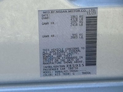 2024 Nissan Altima 2.5 SV