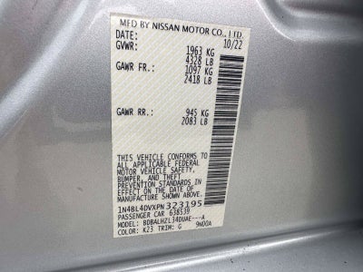2023 Nissan Altima 2.5 SV