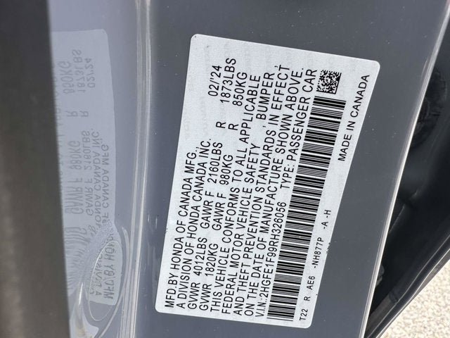 2024 Honda Civic Sedan Touring