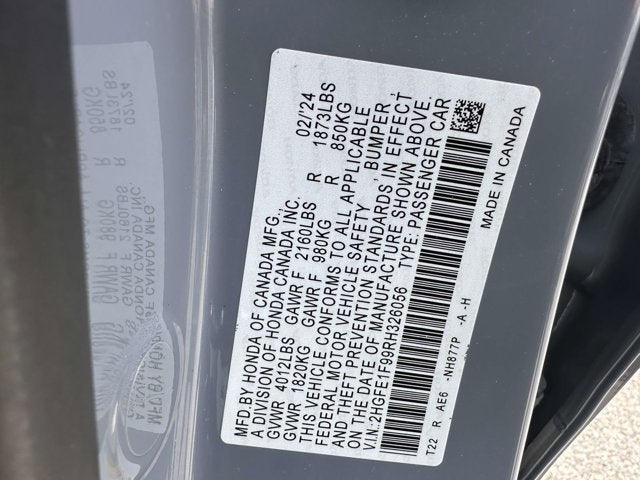2024 Honda Civic Sedan Touring