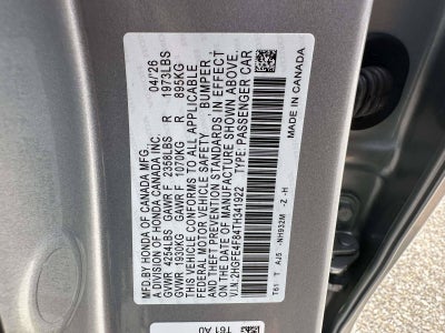 2026 Honda Civic Sedan Hybrid 2WD Sport Touring Hybrid