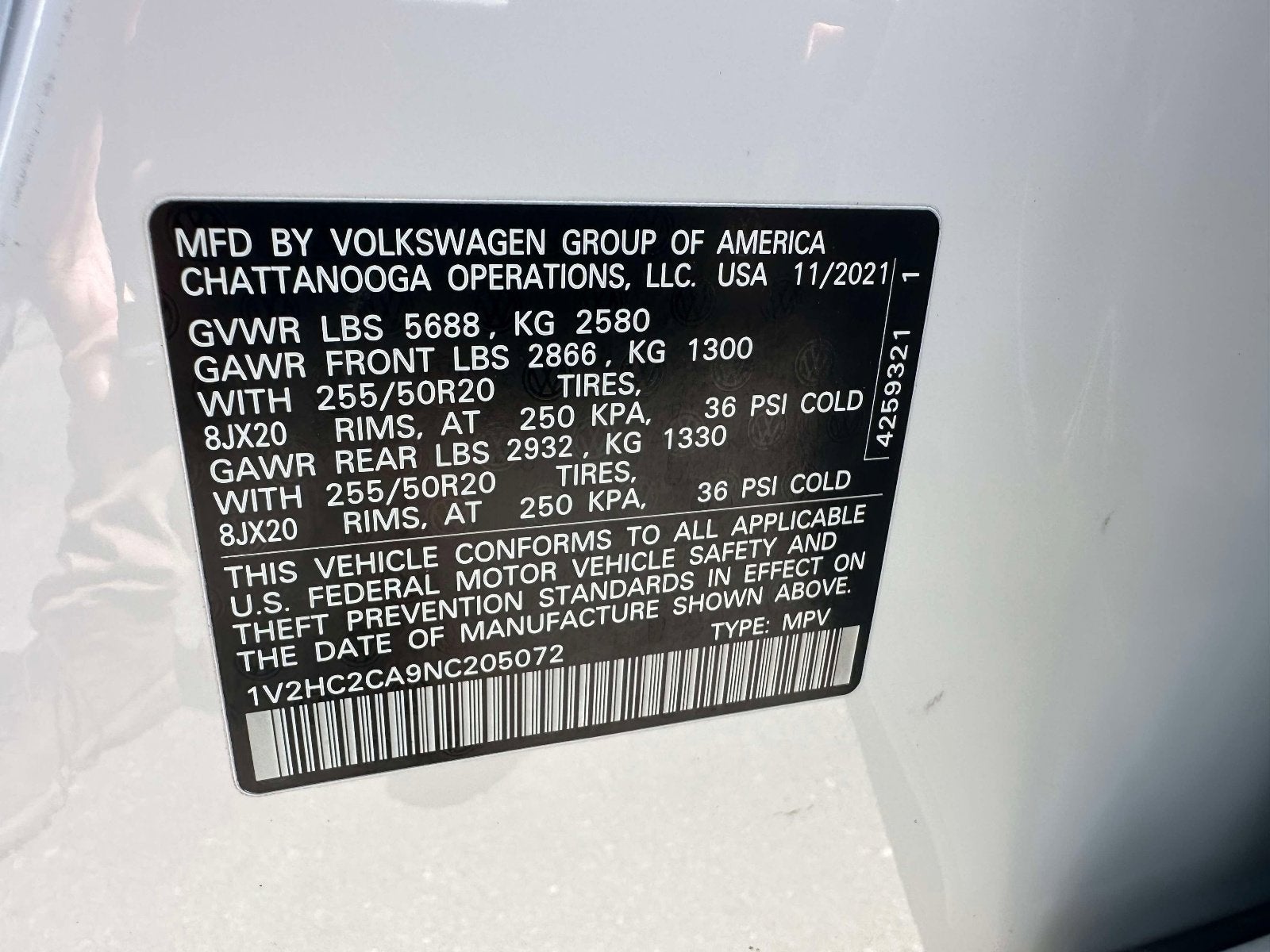 2022 Volkswagen Atlas Cross Sport 2.0T SE w/Technology