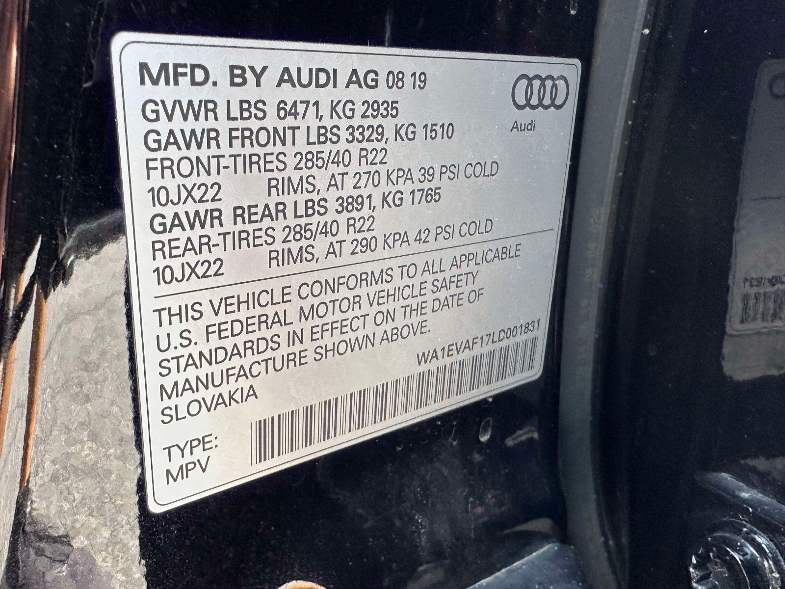 2020 Audi Q8 Premium Plus